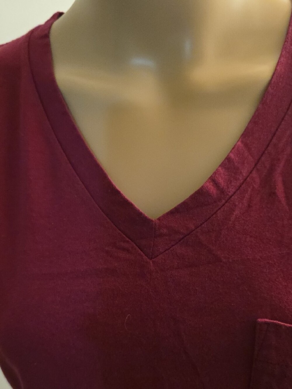 PINK Victoria's Secret Pocket Tee - Maroon with Multi-Stripe Patch - Picture 3 of 6